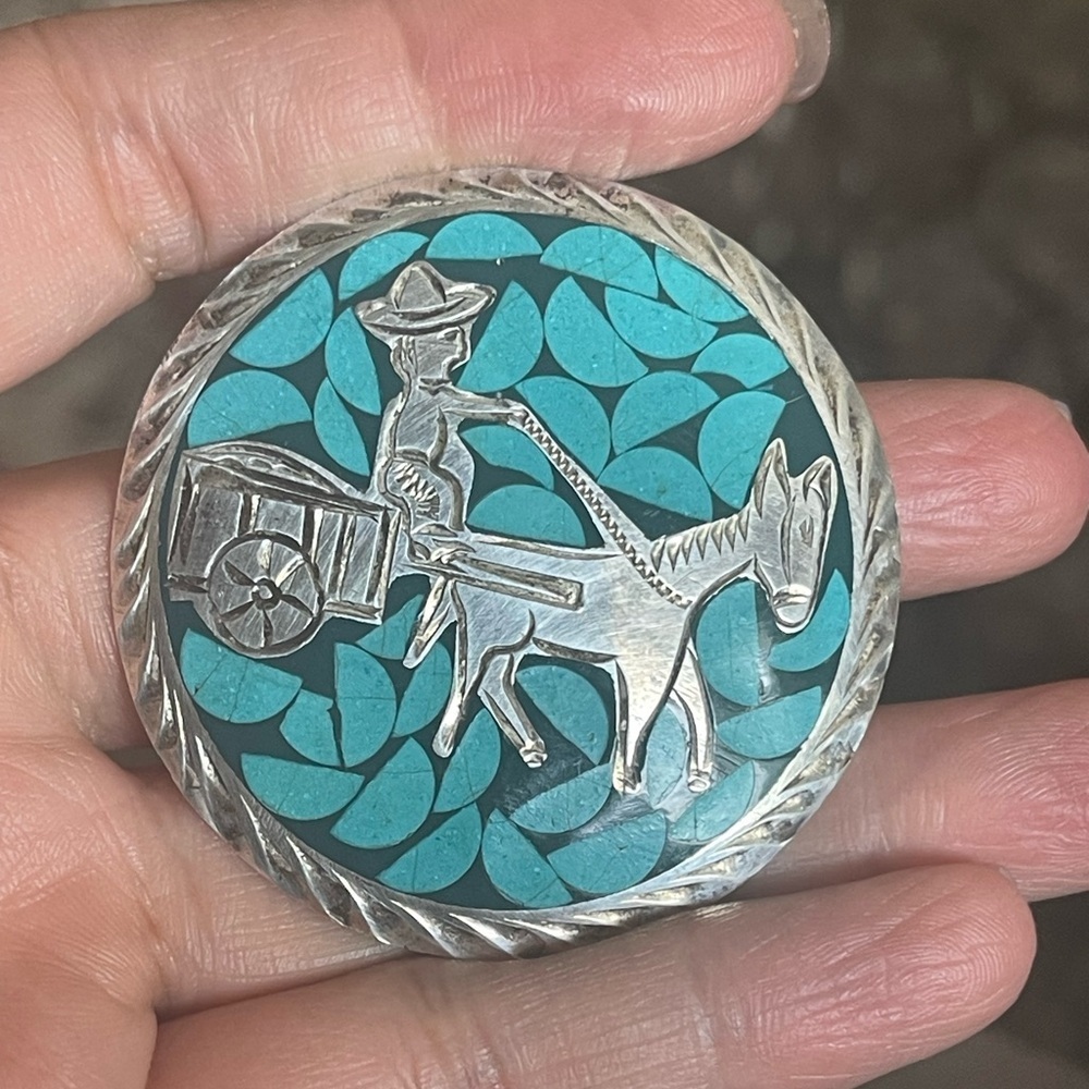 Vintage sterling silver brooch!!!!!! Mexican 925!!!!! - Picture 2 of 8